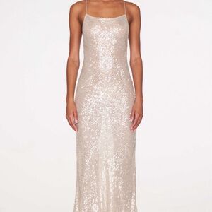 Rat and Boa Olympia sequin maxi dress